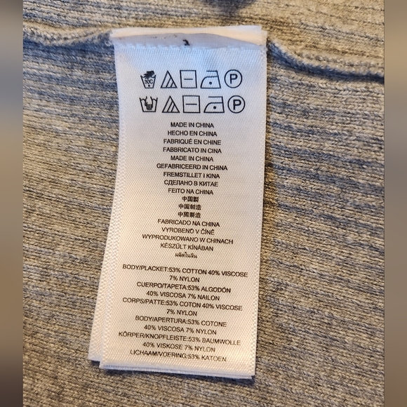 Michael Kors Gray Cardigan Sweater With Pockets + Zippers Size Medium - Picture 7 of 10